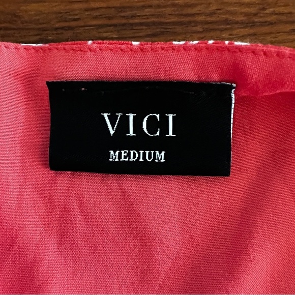 Vici Coral Kissed by the Sun High Low Pocketed Tie Front Maxi Dress Size Med - Picture 7 of 15